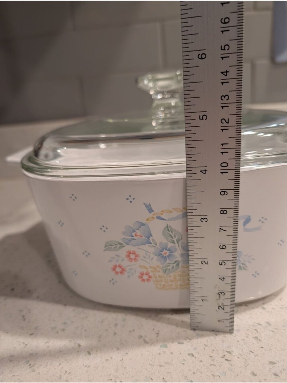 Corning ware Country Cornflower 3L Casserole Dish A-3B Lid A9C Blue ribbon flowe - Picture 7 of 15
